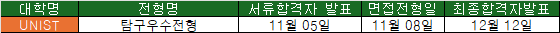 2026 유니스트 면접 일정표